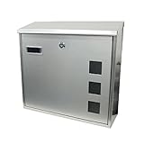 iimono117　ステンレスポスト 鍵付き / 錆びにくい ステンレス製　郵便ポスト 錆び辛く 軽く 頑丈 窓付き 郵便受け 新聞受け 雑誌受け カギ ロック メールボックス Mail Box Po