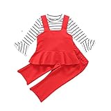 子供上下セット服 女の子 服 長袖 秋冬 厚手 Pojour Tシャツ＆ロングパンツ 可愛いストライプ 暖かい ベビールームウェア 子供3セット 丸首 普段着 カジュアル スポーツ 旅行 記念日 プレ