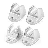 uxcell 壁取付 バスルーム シャワ ヘッドホルダー スタンド ブラケット プラスチック シルバートーン 4個入り