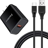 急速充電器 type-c Android 18W/3A スマホ充電器 USB-Cケーブル 1.83m/1本 QC3.0アダプター アンドロイド タイプCコード 携帯急速充電器 Galaxy acアダプター タイプC電源コード USBコンセント USB電源アダプタ Aquos zero6 R6 sense6,Galaxy F52,Note 20 20Ultra 10 9(ブラック)