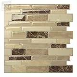 (10) - Tic Tac Tiles Anti-mould Peel and Stick Wall Tile in Polito Bella (10)