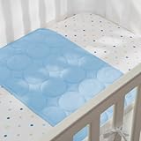 BreathableBaby Wick-Dry Plush Sheet Saver - Provides Superior Protection and Added Comfort (Blue Mis