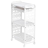 自由組立エステワゴン 3段 ( 3-J ) ( 23110+23112+23113+23118 ) [ エステワゴン ネイルワゴン キッチンワゴン マルチワゴン サイドワゴン キャスター付き 収納 業務用 サロン ワゴン ラック ]