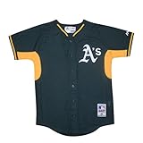 ユースOakland Athletics Dri - Fit Baseball Jersey with刺繍ロゴ L(14/16) グリーン