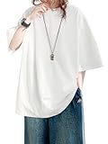 [WULFUL] 夏服 メンズ ｔシャツ メンズ 半袖 綿100 大きいサイズ ゆったり 無地 ビッグシルエット カジュアル おしゃれ 柔らか カットソー 男女兼用 トップス 韓国風ファッション 夏用 涼しい