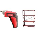 『電動ドライバー 充電式 RD110-R レッド』と『ラック ウッディラック 幅83.5×奥行35×高さ118.5cm ブラウン WOR-8312』のセット