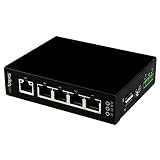 StarTech.com 5ポートアンマネージ産業用ギガビットイーサネットスイッチ DINレール/壁取付け対応 GbEスイッチングハブ IP30保護等級準拠ケース IES51000