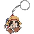 ワンピース ルフィつままれキーホルダー