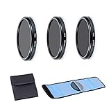 カメラアクセサリーバンドルセット ND2 ND4 ND8フィルターセット&フィルターポーチ Sigma 10-20mm f/3.5 EX DC HSMレンズ用 Sigma 135mm f/1.8 DG HSMアートレンズ用