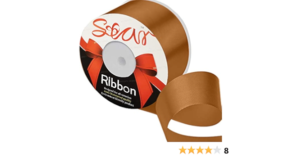 国内最安値 Nippontstar 花束リボン Diy用サテンリボン 幅50mm 長さ22m工芸品 飾り リボン 50mm X 22m チョコ色 Matka122 Com