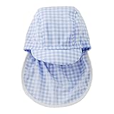 (チャックル) chuckle 後首日除け付きチェック柄スイムキャップ サックス 42-52cm（ワンサイズ） M9204-00-30