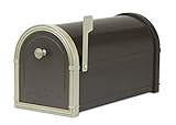 Architectural Mailboxes Bellevue Mailbox Black with White Bronze [並行輸入品]