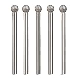 【ノーブランド品】ダイヤモンドコート　ボール形　研削　バリビット　3mm　シャンク　5個