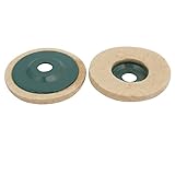 uxcell 研磨 フェルト ホイール ポリッシュホイール サンドディスク ポリッシュ フェルト製 直径9cm 2個入