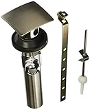 Delta 72177-SS Square Metal Pop-Up Bathroom Sink Drain with Overflow, Stainless [並行輸入品]