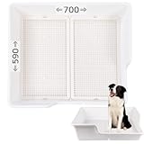 DogLife 犬 トイレ トレー 大型犬 特大 スーパー ワイド (ホワイト, XXL)