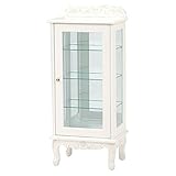ガラスキャビネット 白家具 収納 エレガント