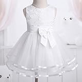 （イーエフイー）EFE　ベビーフォーマル　ベビードレス　ベビー服　女の子　ドレス　長袖　フォーマルワンピース　新生児 ホワイト 90