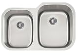 Lenova PC-SS-CL-D2R-16 PermaClean 16-Gauge Stainless Steel Classic Unequal Double Bowl Undermount Ki