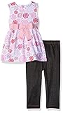 Bon Bebeベビー女の子2ピースドレスand Jegging Set カラー: ピンク