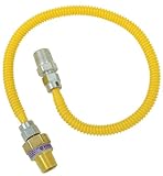 3/8" O.D. Gas Connector - 1/2" M.I.P. Safety+PLUS x 1/2" M.I.P.-1/2X3/8-24 GAS C (並行輸入品)
