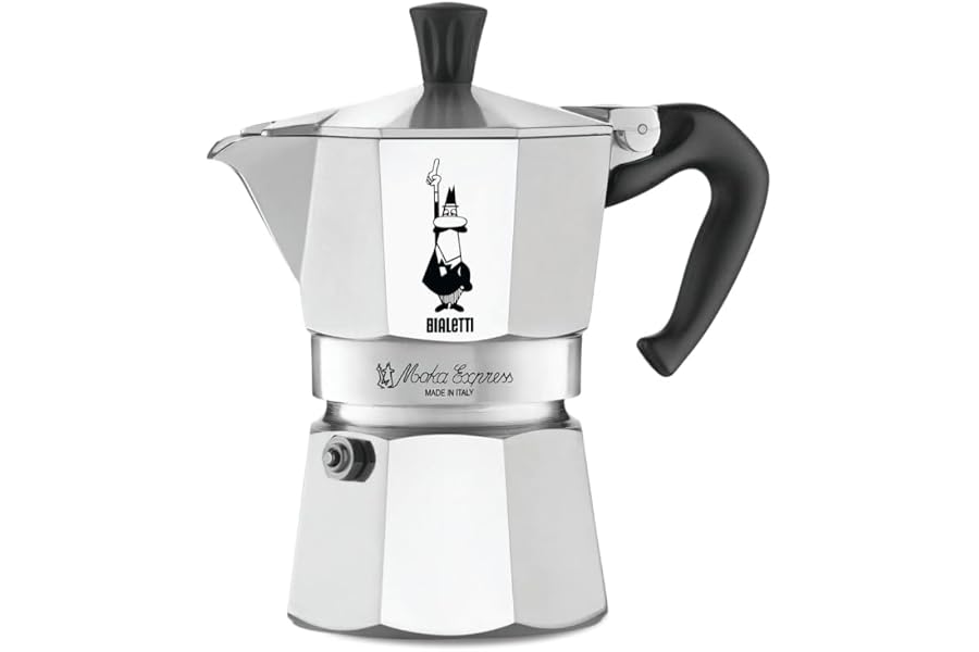 Bialetti - Moka Express Stovetop Espresso Maker, 3 Cups (130 ml) Capacity – Makes Real Italian Coffee – Iconic Moka Pot with 
