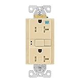 Eaton GFCI Self-Test 20A -125V Tamper & Weather Resistant Duplex Receptacle with Standard Size Wallp