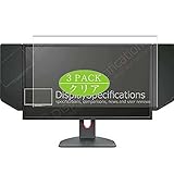3枚 VacFun フィルム ， BenQ ZOWIE XL2746K 27インチ ディスプレイ 向けの 保護フィルム 液晶保護 フィルム 保護 フィルム（非 ガラスフィルム 強化ガラス ガラス ケース カバー ）