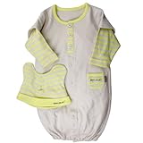 【FGドレカバ】帽子付ドレス＆カバーオール（Ｙ＆エメＧＮボーダー） (イエロー)