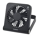 [山善] 扇風機 FUWARI ミニデスクファン PUSHスイッチ 7枚羽根 風量3段階調節 2WAY電源(USB/AC) ブラック YTS