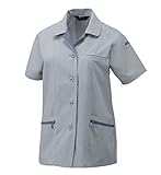 Bodyfine | #BF-504半袖スモック 【東レ/春夏】（size S～5L/６色展開/レディース） 作業服 グレー(3) M