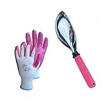 Gardener Gift Set - Weeder Gloves and Soil Scoop (Pink) [並行輸入品]