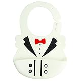 食事用スタイ・エプロン 赤ちゃん スタイ ビブ 食事用 エプロン 前かけ よだれかけ ソフト おおきな 受け皿 ポケット付 袖なし 水洗い可 シリコン 男の子 女の子 キッズ 3段階 サイズ調整 持ち