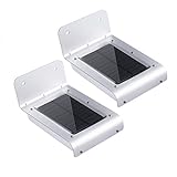 TBAO 24 LEDソーラースポーツセンサーガーデン安全ライト屋外防水壁ライトPIR IR LED屋外ライトLEDソーラーライト (4-PACK)