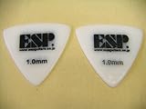 @ピック ESP トライアングル 1.0mm ハード 5枚 ホワイト 滑り止め サンドグリップ PD-PS10 / WH