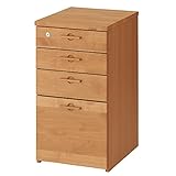 2017年度版 リーモリビング 4段引出し サイドキャビネット NAL-SD-TB ティーブラウン