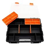 P Prettyia 小型部品ボックス　 工具オーガナイザー　脱着式 収納ケース　PPプラスチック クリア