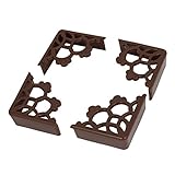 uxcell　コーナークッション コーナーガード ブラケットプロテクター　安全プロテクター　ブラウン　ラバー　4個入り