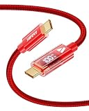 SUPERV Rt4 急速充電 USB C to C ケーブル [100W PD対応 ] (レッド, 30cm)