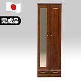 下駄箱 シューズボックス 完成品 ミラー付き 木製 幅60cmハイタイプ 国産品 日本製 スリム