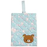 リラックマ シューズバッグ 運動靴 かばん キルト シューズケース コリラックマ Rilakkuma fo-k-4500 サックス