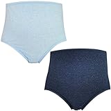 アビックス マミールナ マタニティショーツ2枚セット L-LL サックス&ネイビー フライス 661403