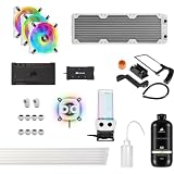 Corsair iCUE Hydro Xシリーズ ハードライン水冷キット LGA1700 対応 XH305i RGB PRO ホワイト XD5 RGB ポンプ、XC7 RGB PROブロック、QL120 RGB ケースファン[3個入]、XR5 360mmラジエーター CX-9070009-WW