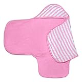 green sprouts Muslin Baby Bath Swaddle made from Organic Cotton,Light Pink by green sprouts