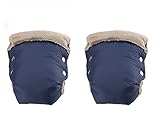 UNOPRO ベビーカー用 手袋 ハンドマフお出かけ用 厚手　防水　防寒　保温 ダウンハンドマフ　 (ブルー)