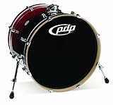 Pacific Drums PDCM1822KKRB 18 x 22 Inches Bass Drum with Chrome Hardware - Red to Black Fade [並行輸入品]
