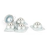 uxcell トランスファベアリングユニット 金属材質 15mmボール径 フランジマウント 5個入り