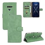 対応機種 for Xiaomi Black Shark 4 5G フリップウォレットカバー,対応機種 for Xiaomi Black Shark 4 Pro 5G キックスタンド マグネット開閉式 Green