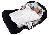 BlueberryShop Minky Reversible for CAR SEAT Swaddle Wrap Blanket Sleeping Bag for Newborn baby showe