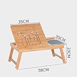 折り畳天然竹製　折りたたみテーブル　ベッドテーブル　ミニテーブル ローテーブル　バンブー テーブル　ピクニックテーブル　 机 つくえ 省スペース 長60cm (Color : 4)